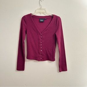 Maeve By Anthropologie | Purple long Sleeve with Flex Sparkle